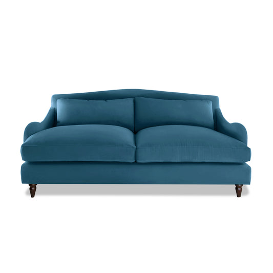 Isobel 3 Seater Sofa in Indigo Linen - Made to Order