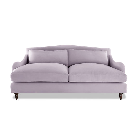 Isobel 3 Seater Sofa in Lilac Linen - Made to Order