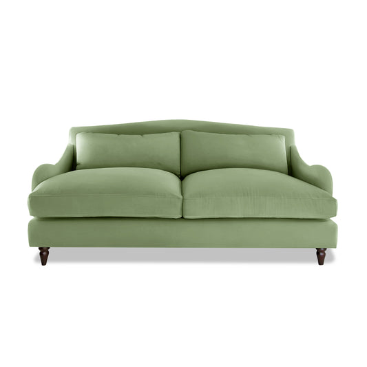 Isobel 3 Seater Sofa in Moss Linen - Made to Order