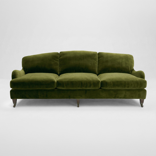 Isobel 4 seater sofa in Pelham Moss Velvet