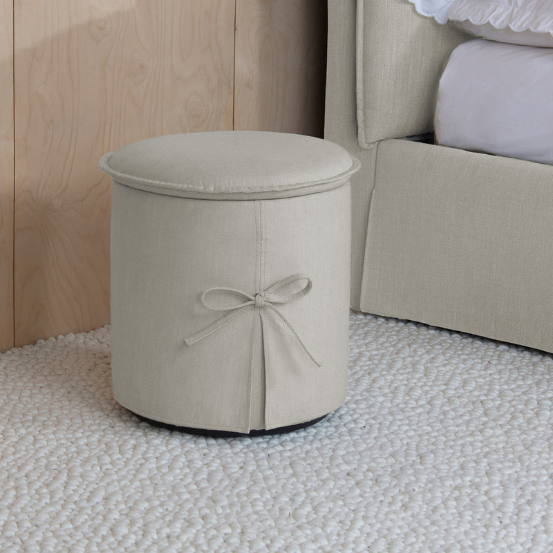 Lulabelle Bedside Drum in Natural Linen
