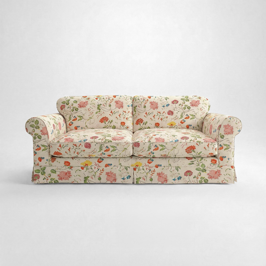 Barton Large Sofa with Big Back Cushions in Wildwood Ivory - Made To Order