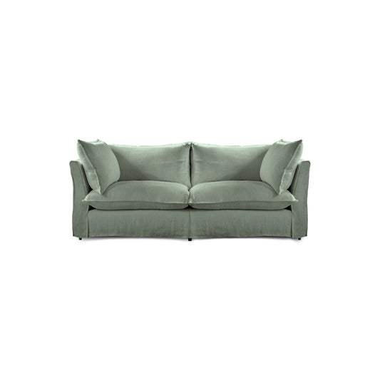 Coco 2.5 seater sofa with Knife Edge cushion in Seagrass Linen - Made to Order