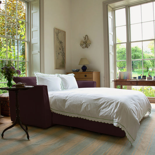 Coco 2.5 Seater Sofa Bed in Damson Linen - Made to Order