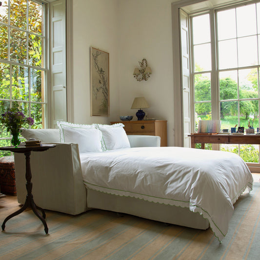 Coco 2.5 Seater Sofa Bed in Dove Linen - Made to Order