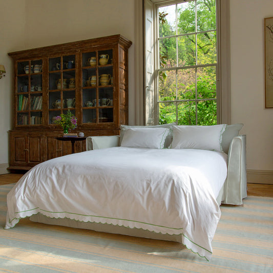 Coco 2.5 Seater Sofa Bed in Dove Linen - Made to Order