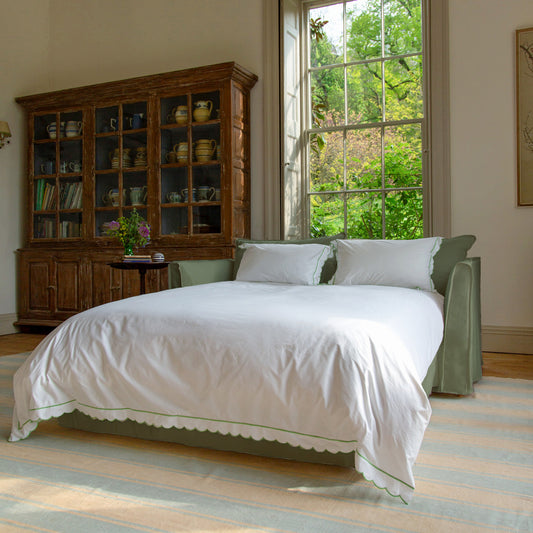 Coco 2.5 Seater Sofa Bed in Hemp Linen - Made to Order