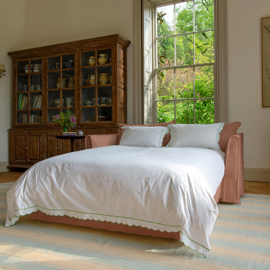 Coco 2.5 Seater Sofa Bed in Roseberry Linen - Made to Order