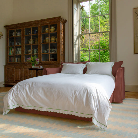 Coco 2.5 Seater Sofa Bed in Sweet Briar Linen - Made to Order