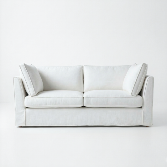 Coco Loose Cover 2.5 seater sofa with Box Edge cushions in Customer's Own Material - Made to Order