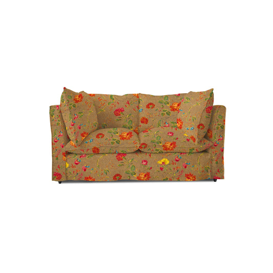 Coco 2 seater sofa with Self Piped Knife Edge cushion in Andrew Martin Wildwood Twig - Made to order