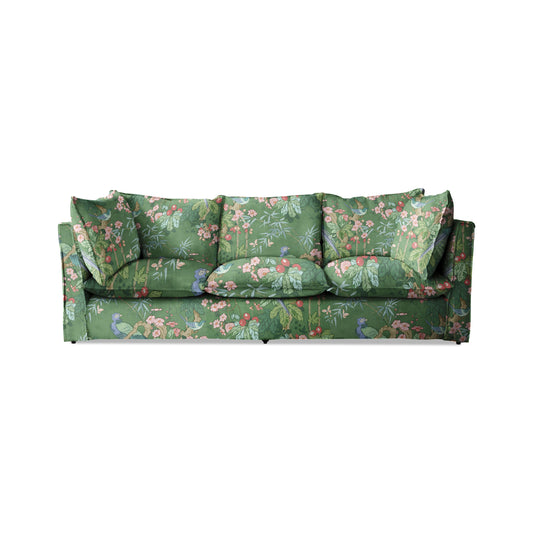 Coco 3.5 seater sofa with Knife Edge cushion in Belleville Juniper - Made to Order