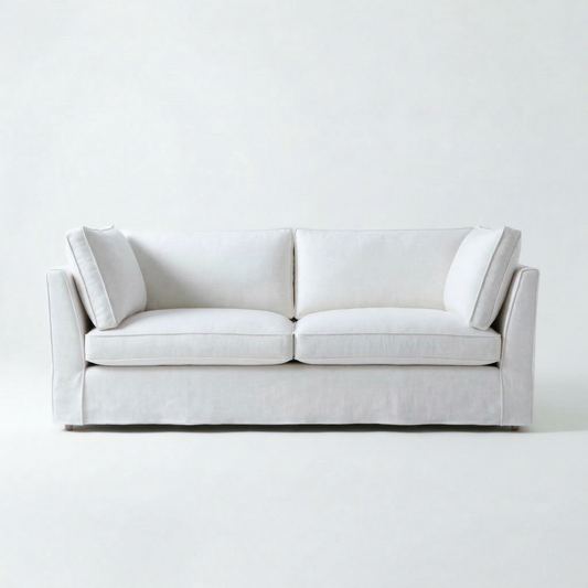 Coco Loose Cover 3 seater sofa with Box Edge cushions in Customer's Own Material - Made to Order