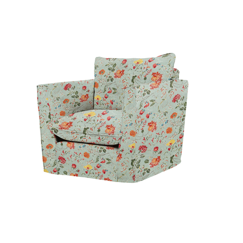 Coco Armchair with Knife Edge cushion in Andrew Martin Wildwood Duck Egg - Made To Order