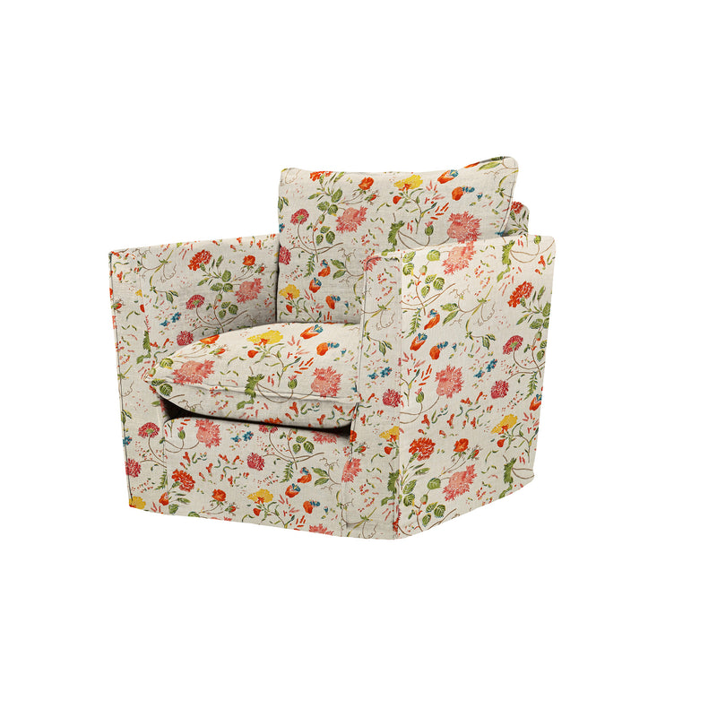 Coco Armchair with Knife Edge cushion in Andrew Martin Wildwood Ivory - Made To Order
