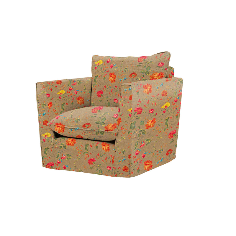 Coco Armchair with Knife Edge cushion in Andrew Martin Wildwood Twig - Made To Order