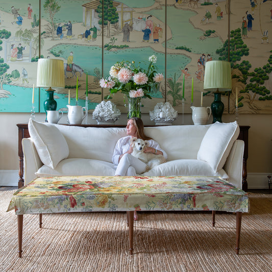 Coco Large Coffee Table in Berrington Stripe by Colefax and Fowler - Made to Order