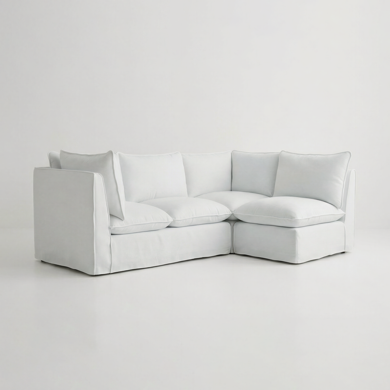 Coco L-Shaped Sofa in Customer's Own Material - Made to Order