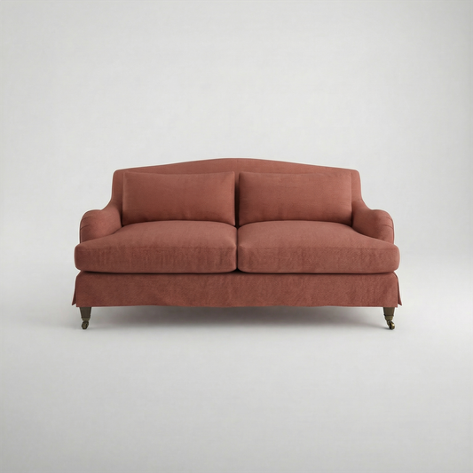 Felix Loose Cover 2.5 Seater Sofa in Cotton Linen Marigold - front