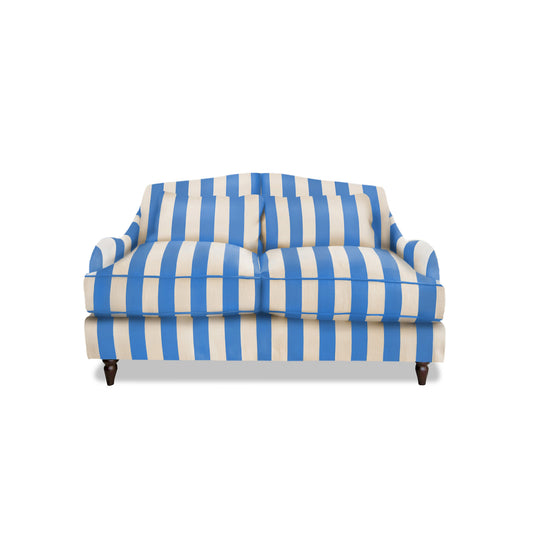 Isobel 2 seater sofa in Cornish Blue Stripes