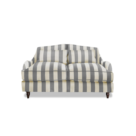 Isobel 2 seater sofa in Garden Grey Stripes