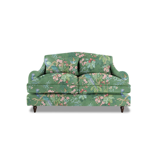 Isobel 2 seater sofa in Belleville Juniper with Velvet Trim