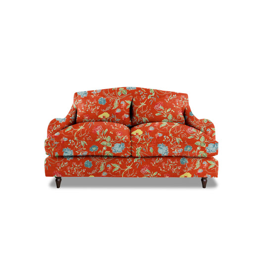 Isobel 2 seater sofa in Natural Linen Wildwood Pumpkin