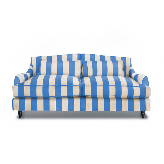 Isobel 3 seater sofa in Cornish Blue Stripes
