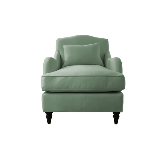 Isobel Armchair with Fixed Back in Seagrass Linen