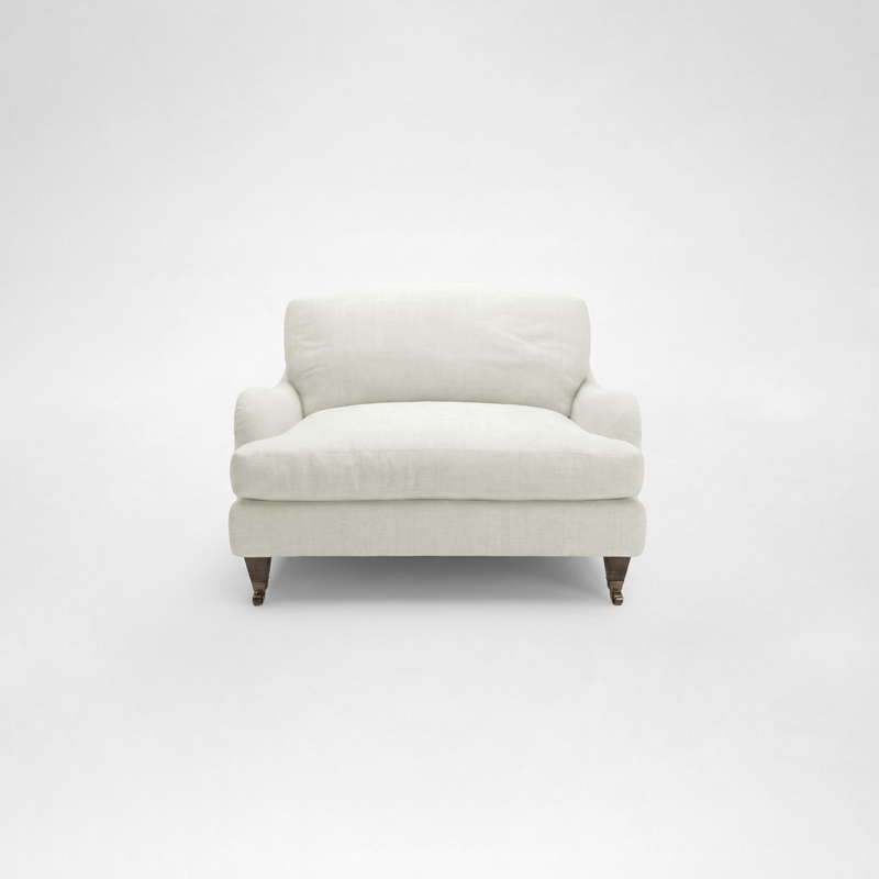 Isobel Loveseat with Big Back Cushion in Cotton Linen Cool Coconut
