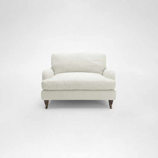 Isobel Loveseat with Big Back Cushion in Cotton Linen Cool Coconut