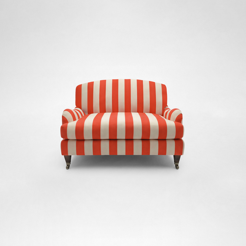 Isobel Loveseat with Big Back Cushion in Petunia Stripe