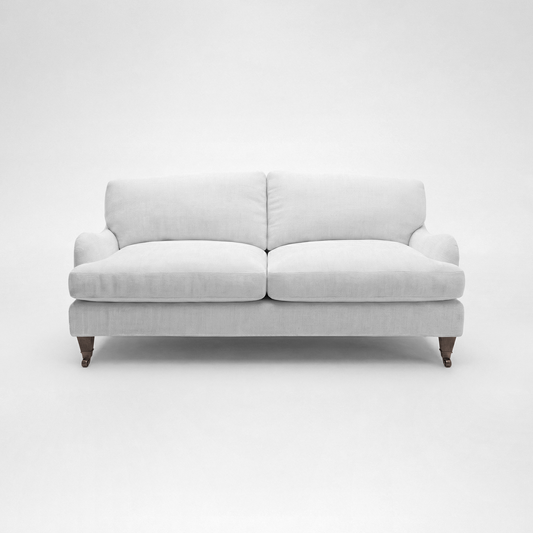 Isobel Fixed Cover 2 seater sofa with Box Edge Cushion in Customer's Own Material - Made to Order