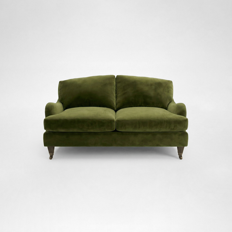 Isobel 2 seater sofa with Big Back Cushion in Pelham Moss Velvet