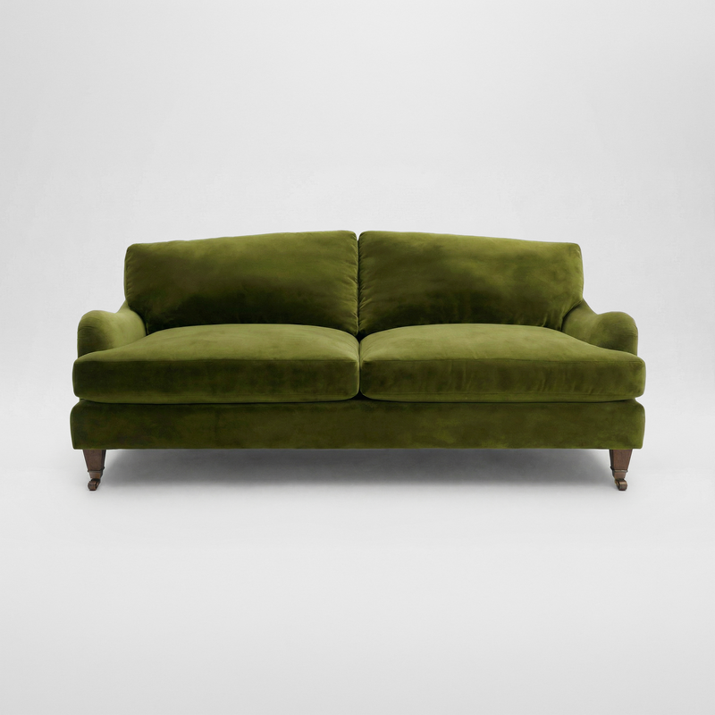 Isobel 3 seater sofa in Pelham Moss Velvet