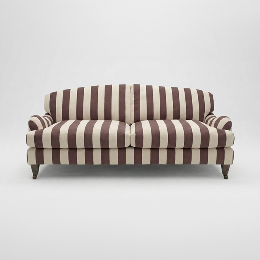 Isobel 3 seater sofa in Chocolate Stripes