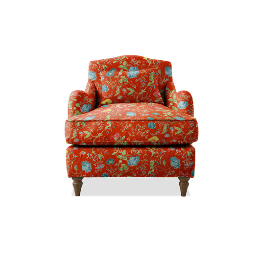Isobel Armchair with Fixed Back in Wildwood Pumpkin