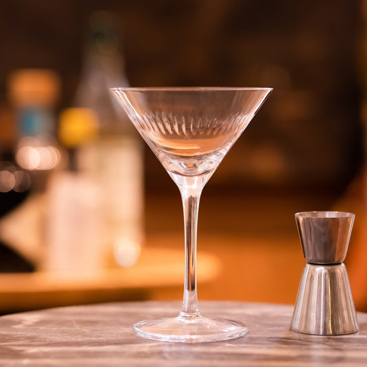 Two Martini Glasses with Spears Design by Vintage List