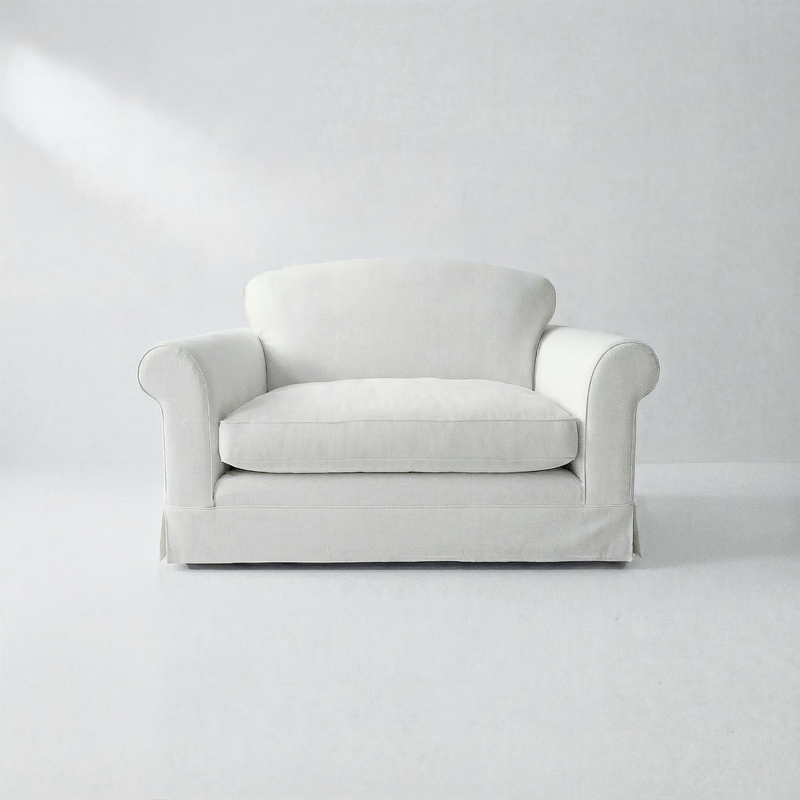 Barton Loveseat with Big Back Cushions in Customer's Own Material - Made to Order