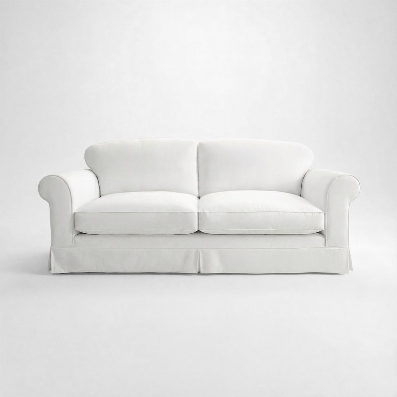 Barton 3 Seater Sofa with Big Back Cushions in Customer's Own Material - Made to Order