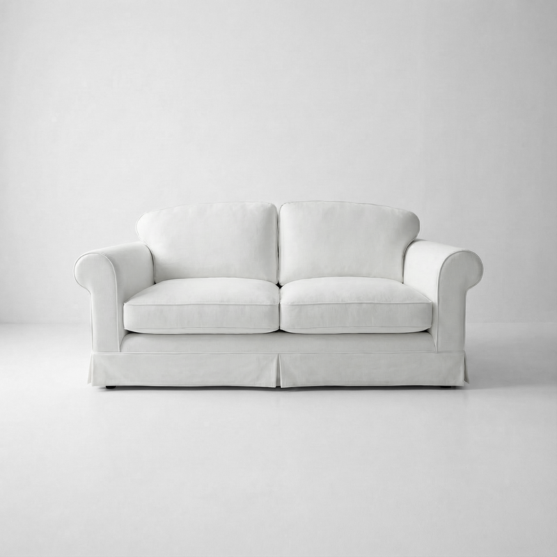Barton 2 Seater Sofa with Big Back Cushions in Customer's Own Material - Made to Order