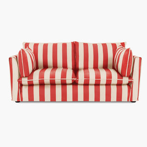 Cocobella 2.5 Seater Sofa in Petunia Red Stripe