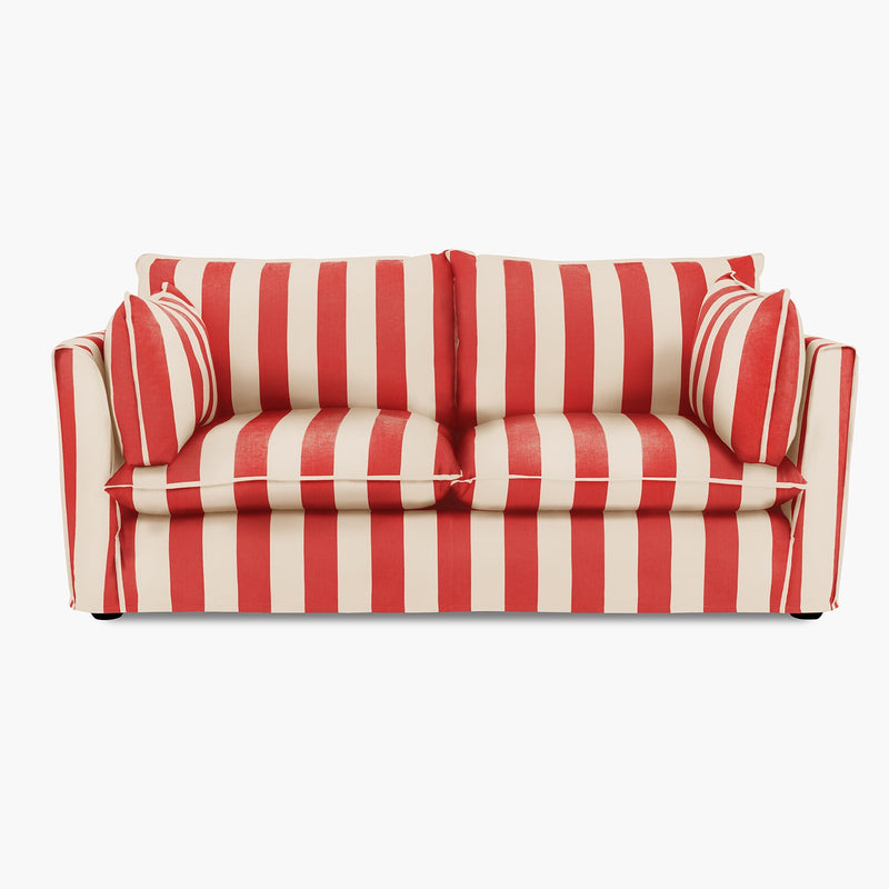 Cocobella 2.5 Seater Sofa in Petunia Red Stripe