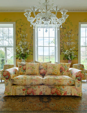Barton Large Sofa with Scatter Cushions in Stripe Berrington by Colefax and Fowler - Made to Order