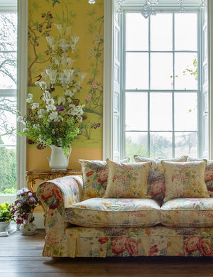 Barton Large Sofa with Scatter Cushions in Stripe Berrington by Colefax and Fowler - Made to Order