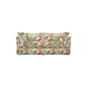 Coco 2.5 seater sofa with Knife Edge cushion in English Garden Grey Skies - Made to Order