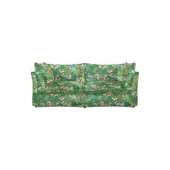 Coco 2.5 seater sofa with Knife Edge cushion in Belleville Juniper with Velvet Trim - Made to Order (Available for quick ship)