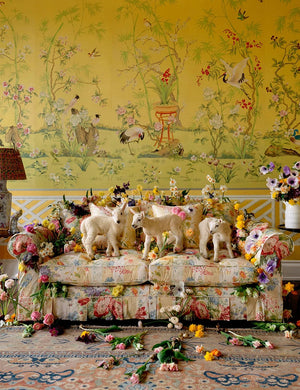 Barton Large Sofa with Scatter Cushions in Stripe Berrington by Colefax and Fowler - Made to Order