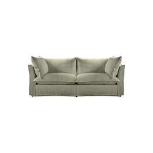 Coco 2.5 seater sofa with Knife Edge cushion in Hemp Linen - Made to Order