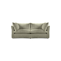 Coco 2.5 seater sofa with Knife Edge cushion in Hemp Linen - Made to Order